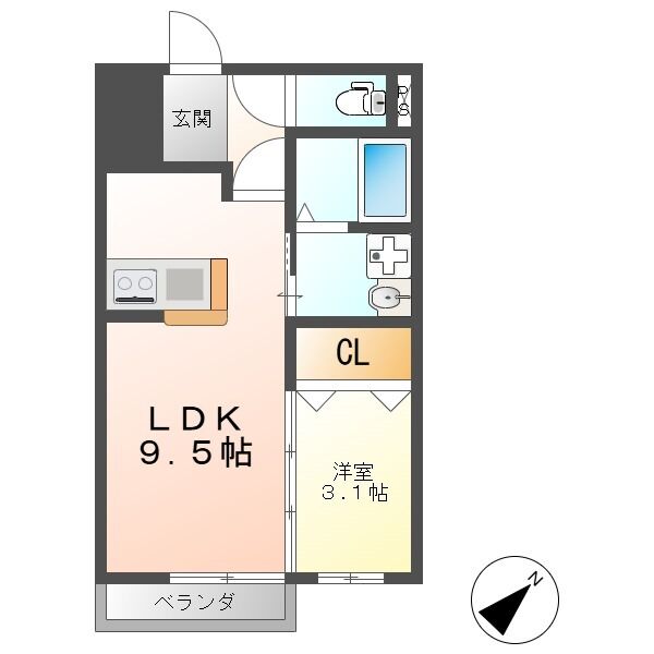 アンジュ岡崎南Ⅱの間取り