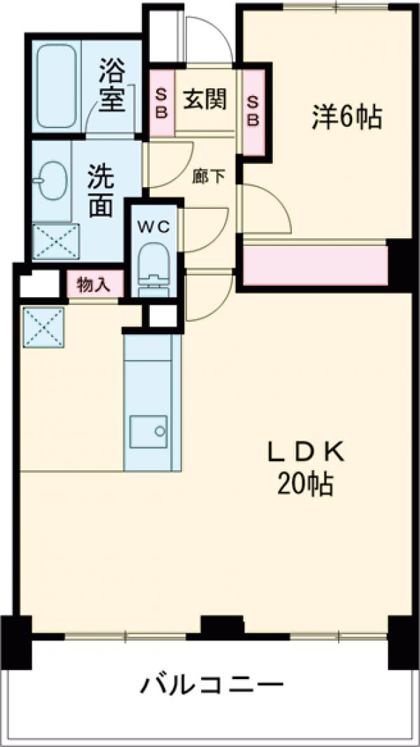 ライオンズタワー池袋・804号室の間取り