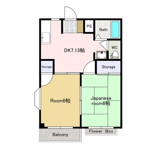コーポサンフレッチェの間取り