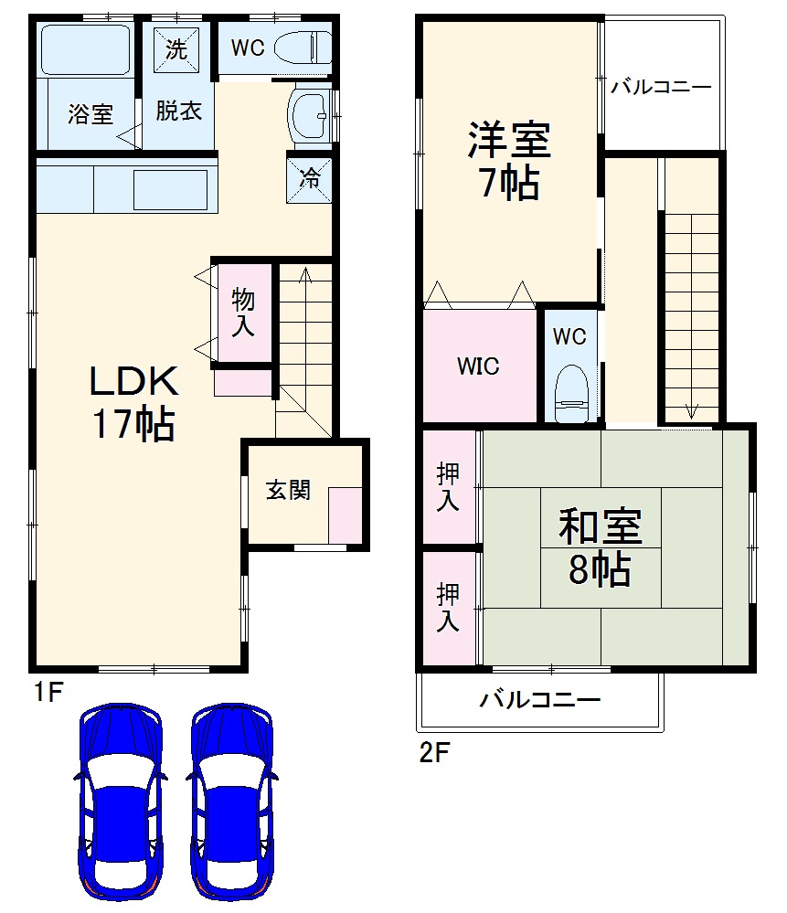 豊明市沓掛レントハウスの間取り