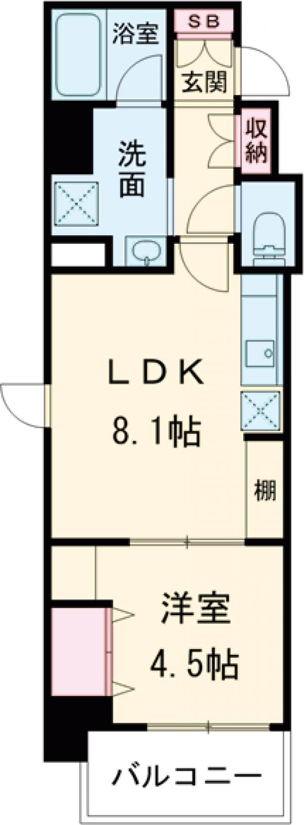 ウエリスアーバン大塚の間取り