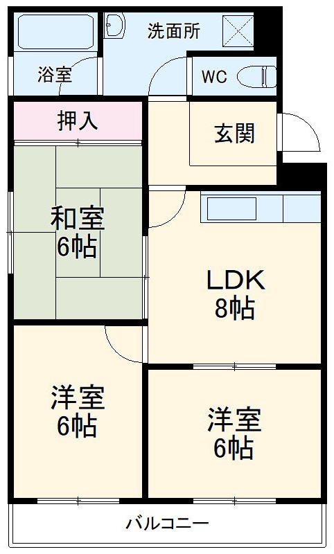 シャトー五才美の間取り