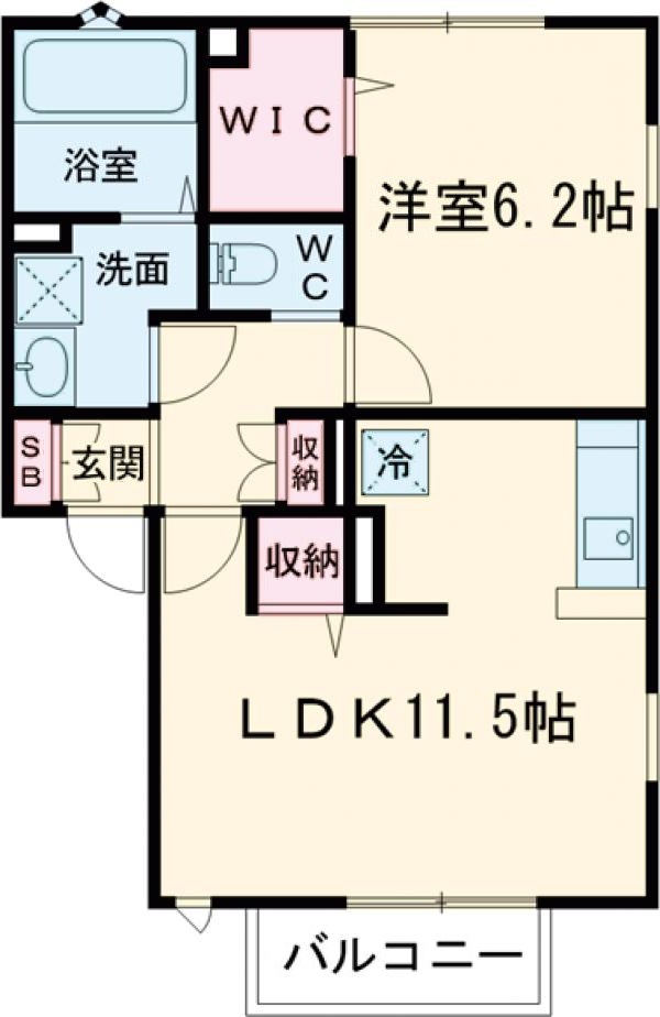 リジュールSAKURA Aの間取り