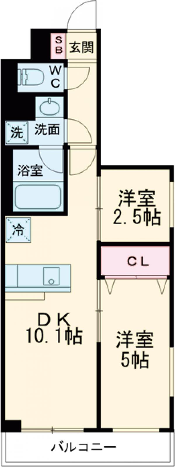 パルムクレスト武蔵小山　ノース棟の間取り
