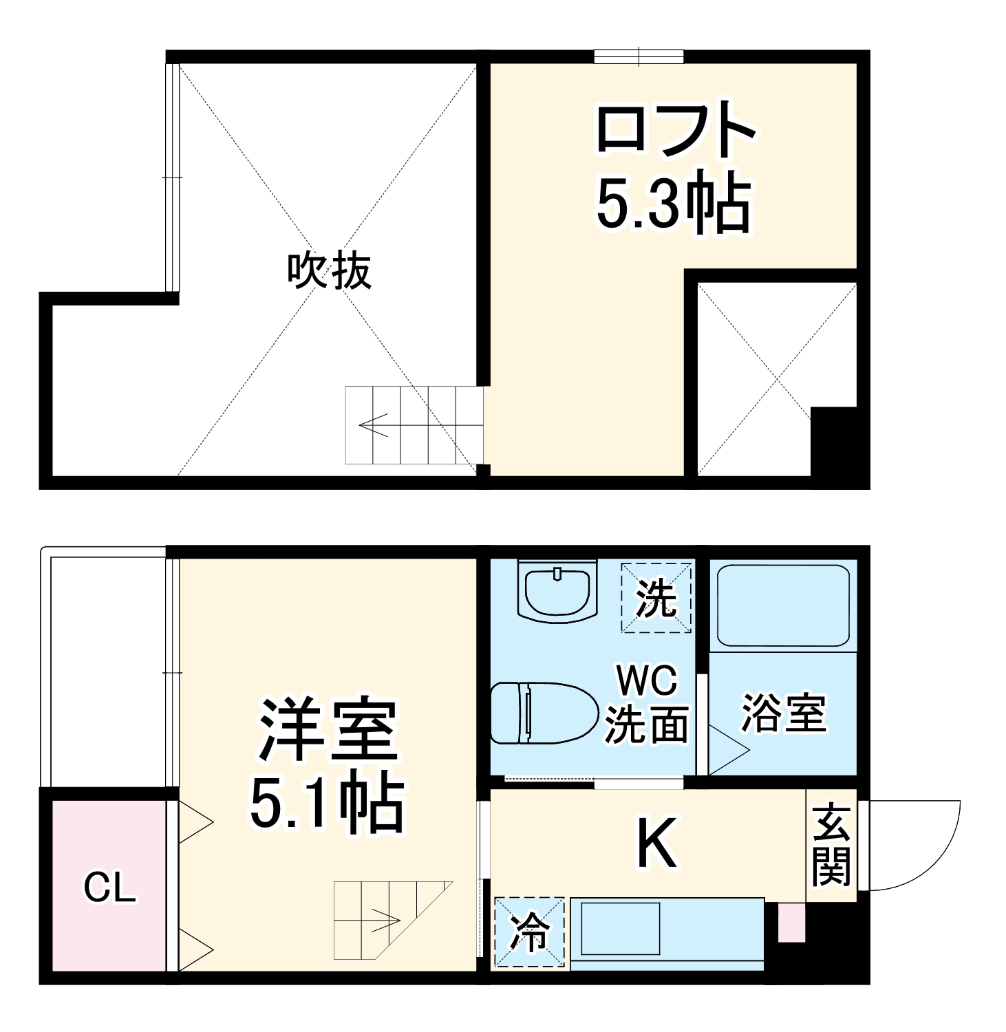K’sハイツの間取り