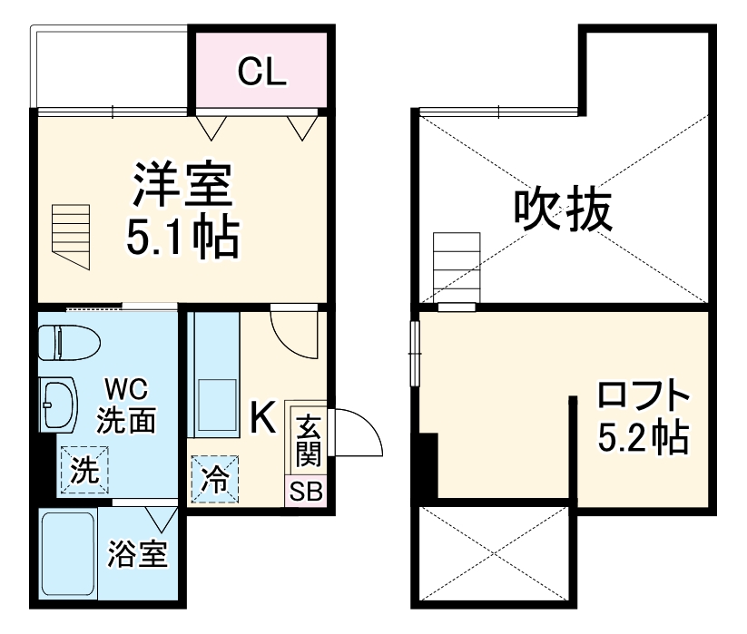 K’sハイツの間取り