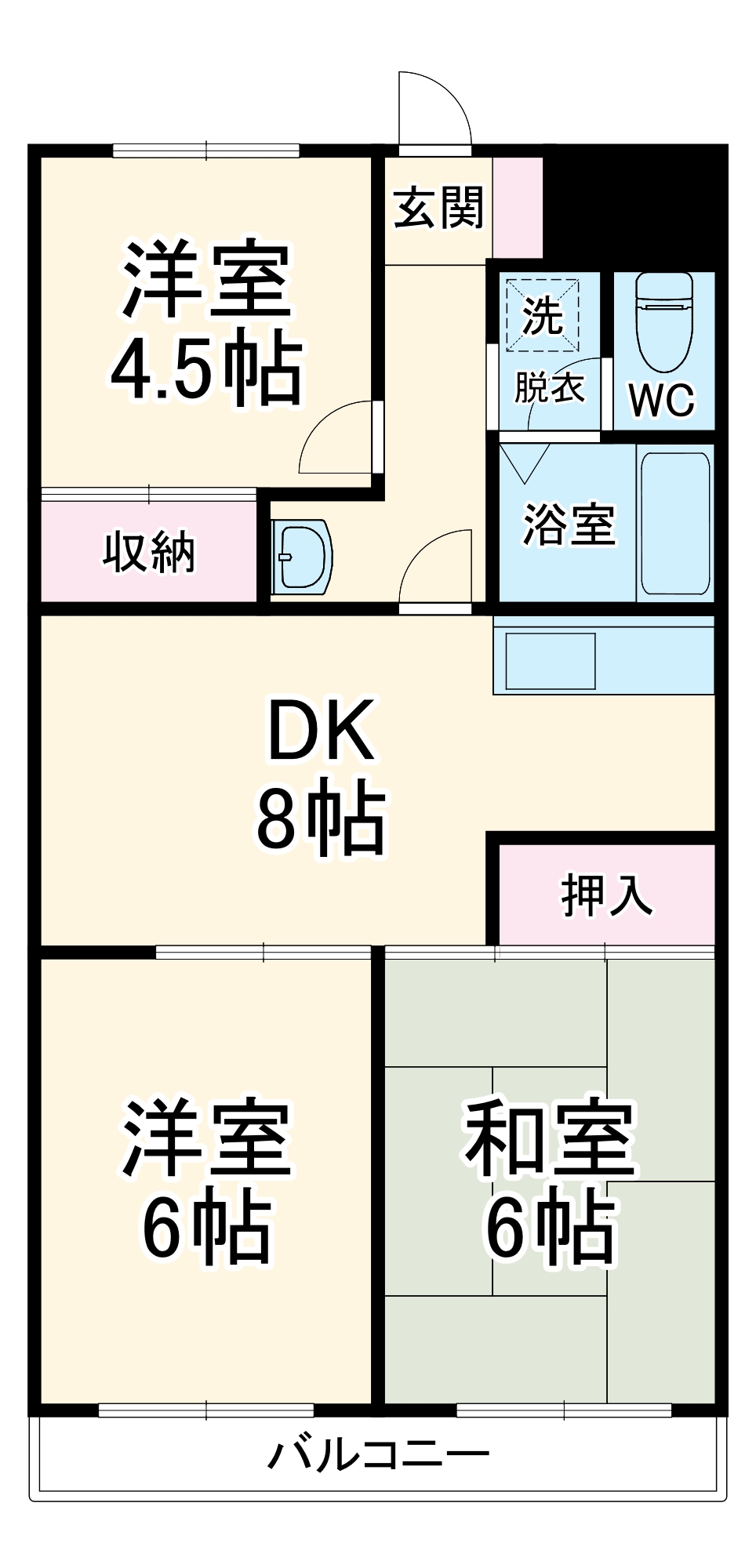 クロシェット松戸の間取り