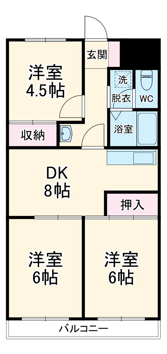 クロシェット松戸の間取り