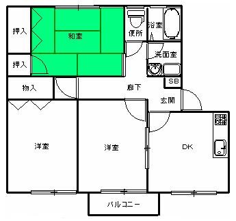 ボナールAの間取り