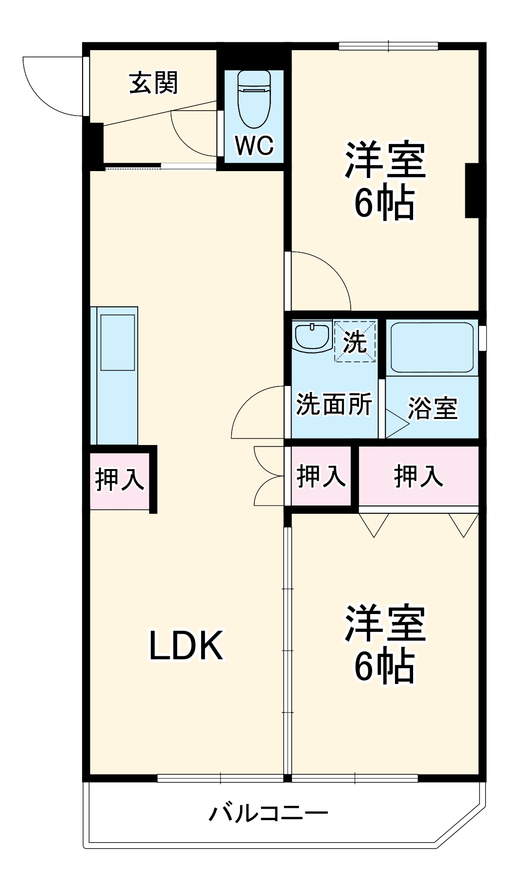 メゾン山の神の間取り