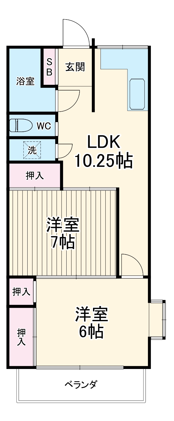 コーポラスシンマチの間取り