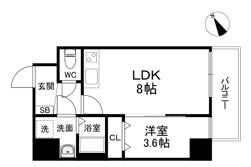 クローバー・レジデンス玉造の間取り