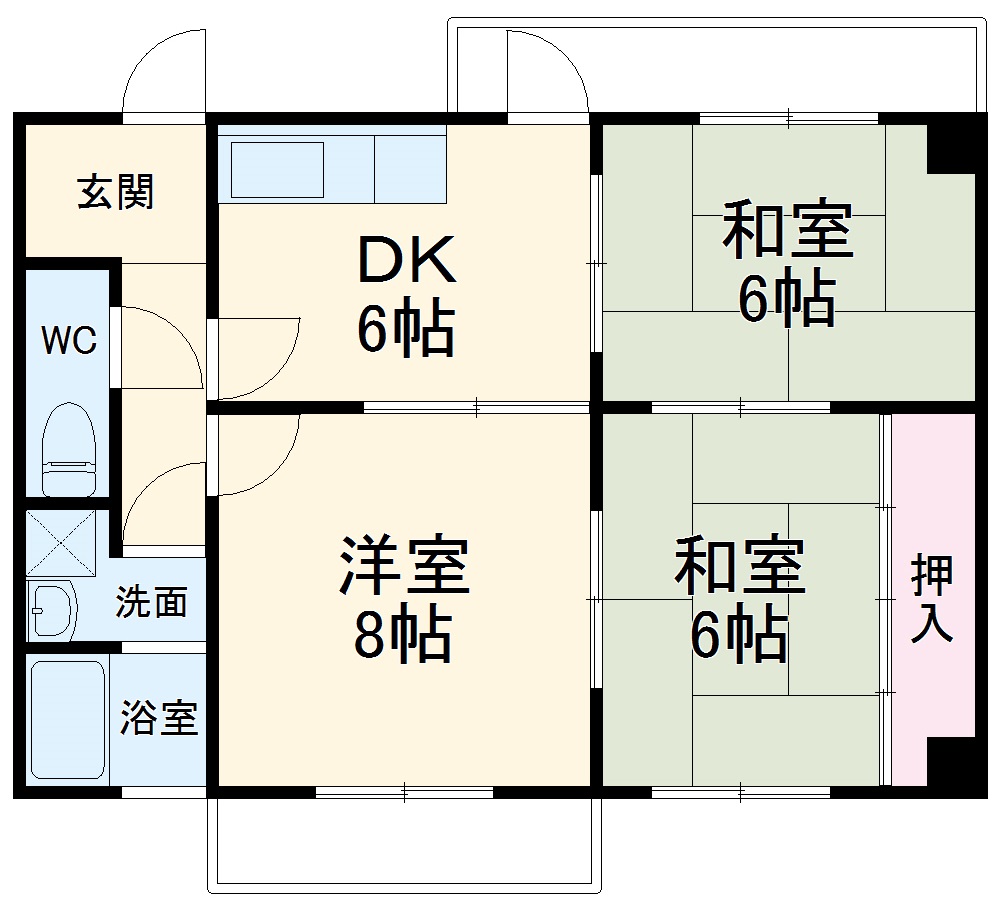 レジデンスみなみBの間取り