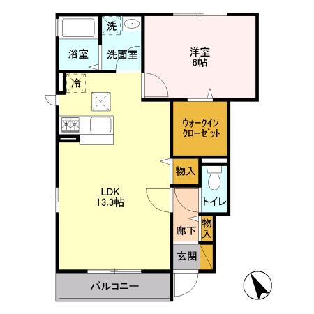 ゼルコーバ Bの間取り