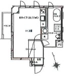 スタジオフラット鶴見中央の間取り