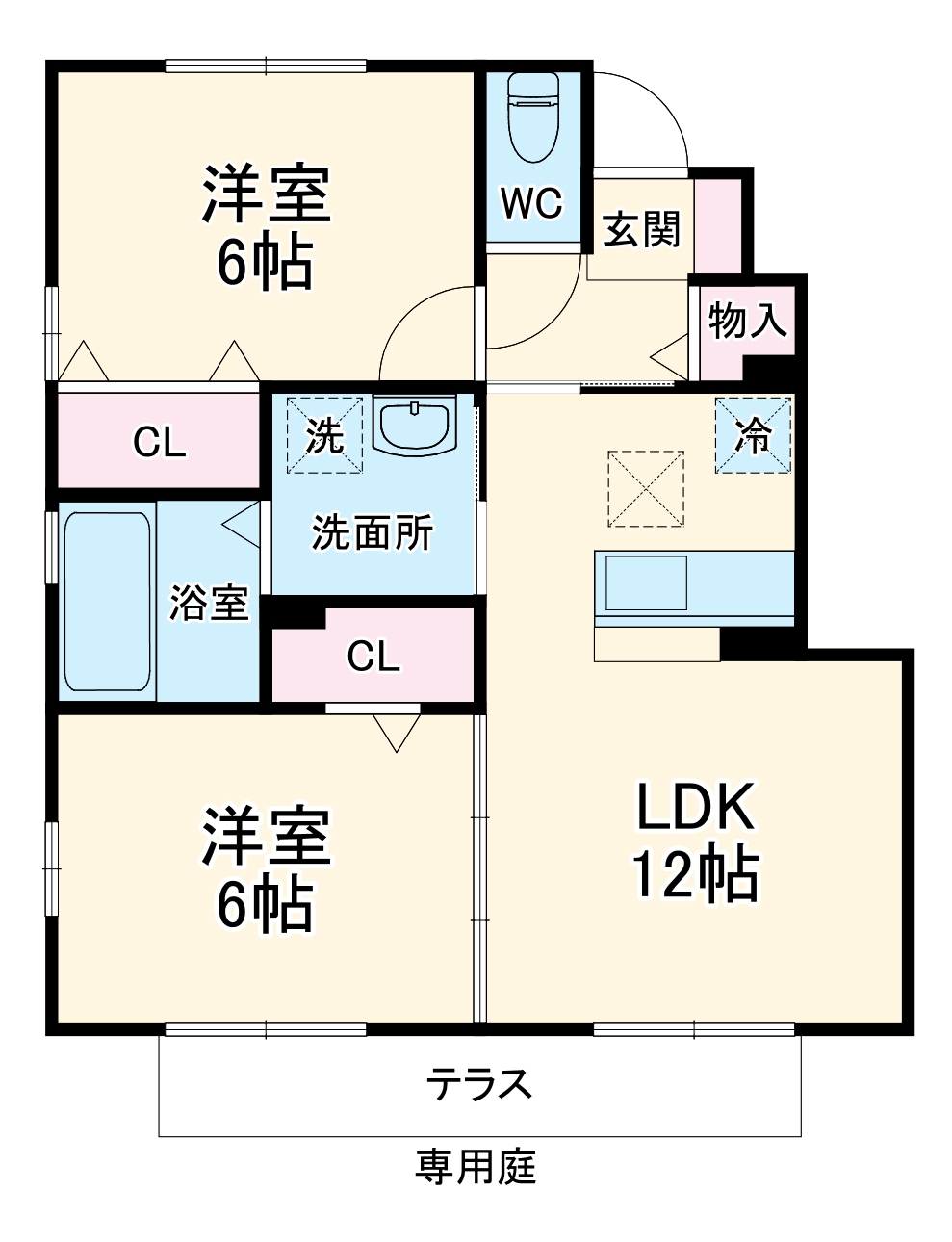 サニーモール 弐番館の間取り