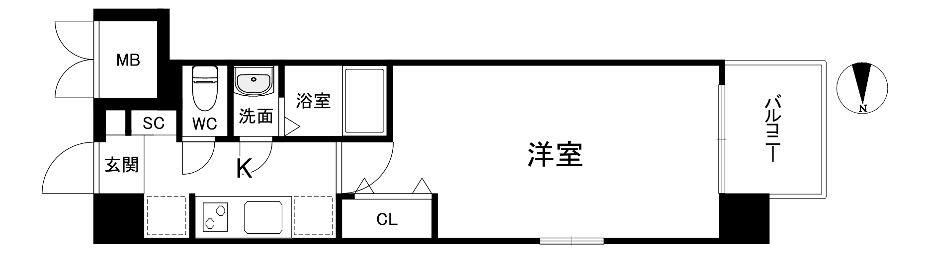 スプランディッド京橋EASTの間取り