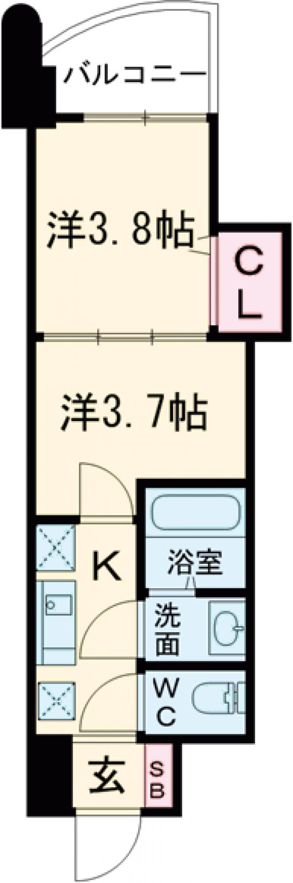 アリビオ博多駅北の間取り
