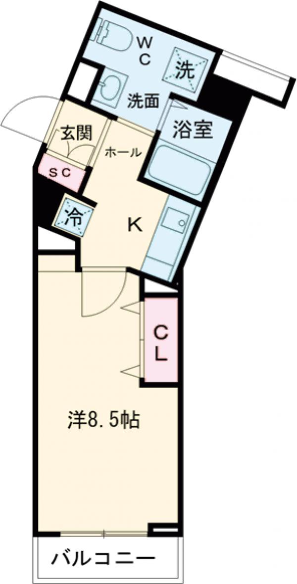 プレール・ドゥーク学芸大学・305号室の間取り