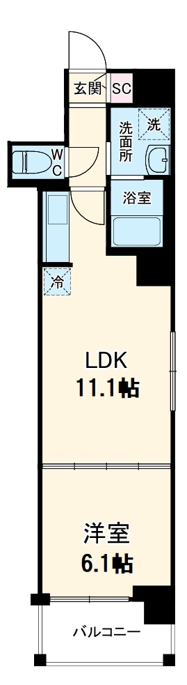 Yフラット天王町の間取り