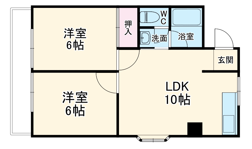 コーポ天道の間取り
