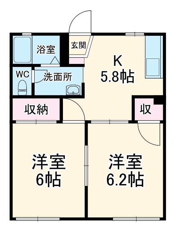 サンハイツ茅ヶ崎Aの間取り