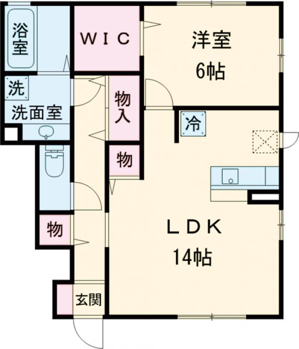 グランシャリオB棟の間取り