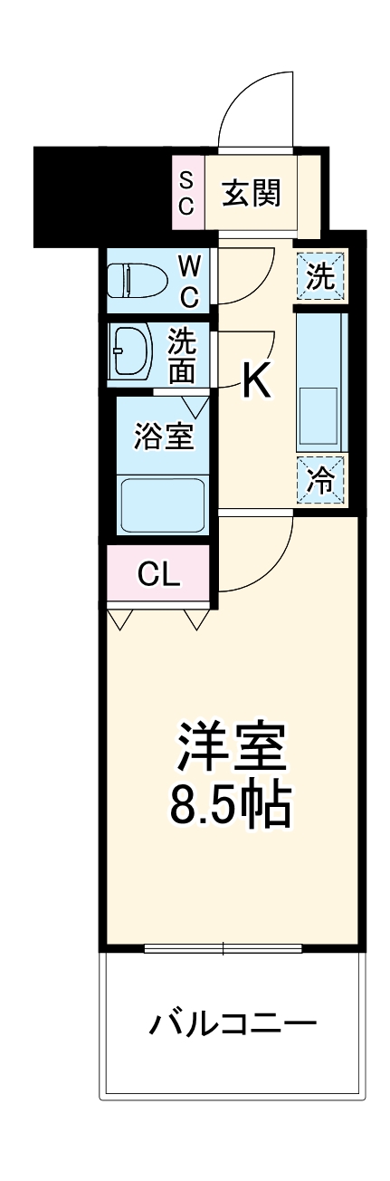 スプランディッド京橋EASTの間取り