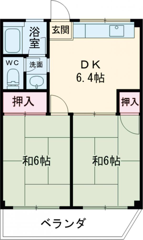 サニーハイツ竹ノ塚・503号室の間取り