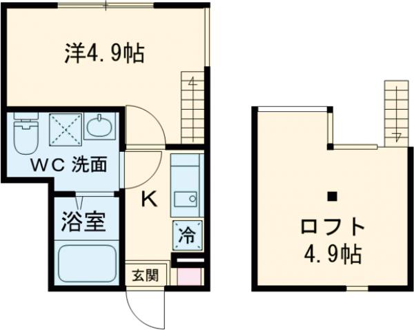 Moon  Star  KANAMACHIの間取り