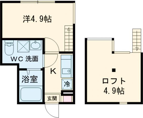 Moon Star KANAMACHIの間取り