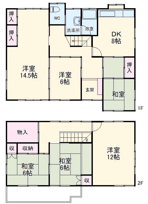 須々木戸建ての間取り