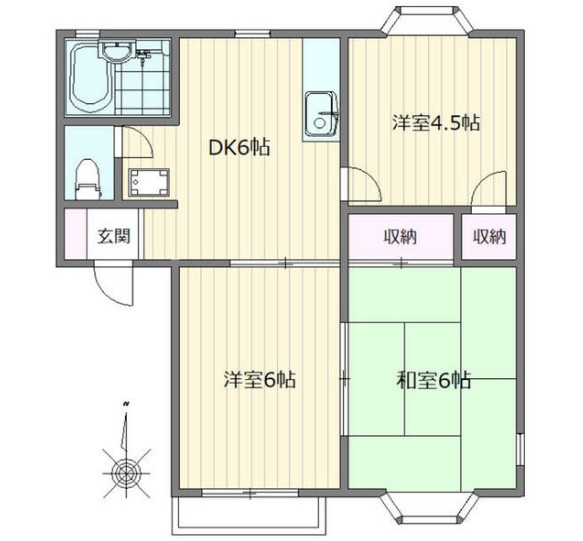 グランドールコートB棟の間取り