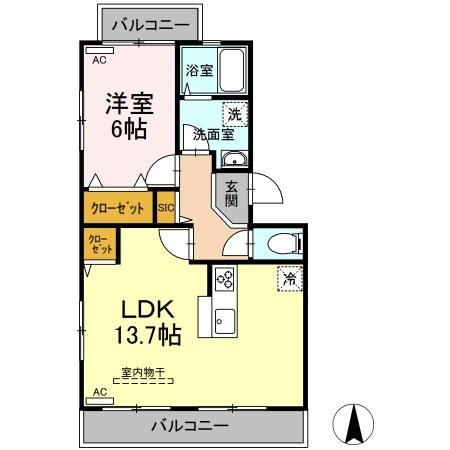 リヴェースふたせの間取り
