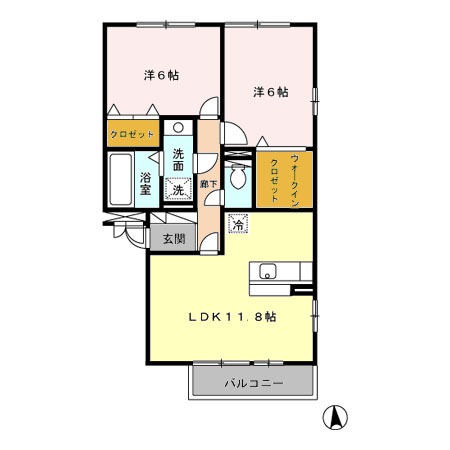 リバーサイド・Kの間取り