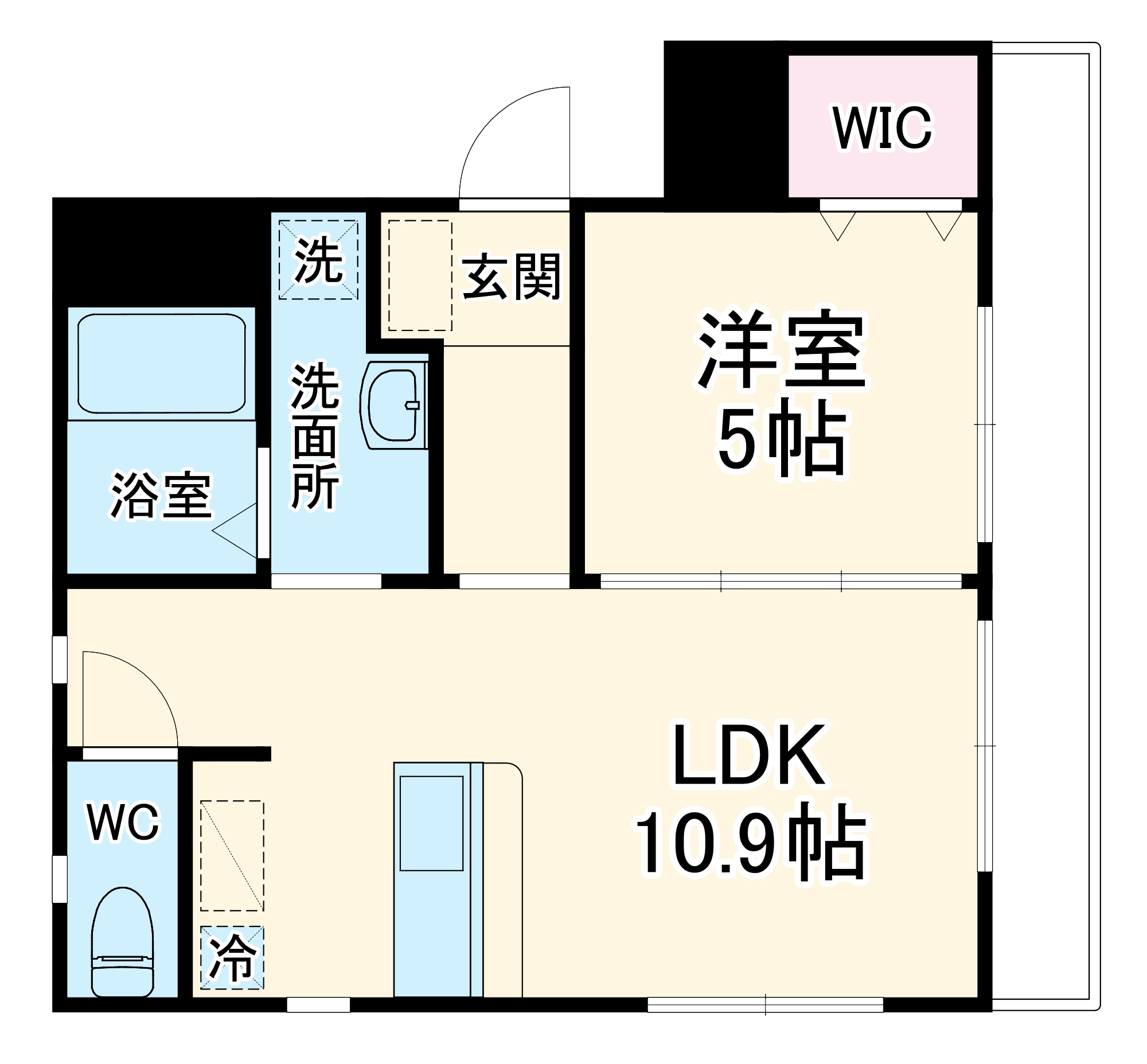 Crystal Island-Tatsumiの間取り