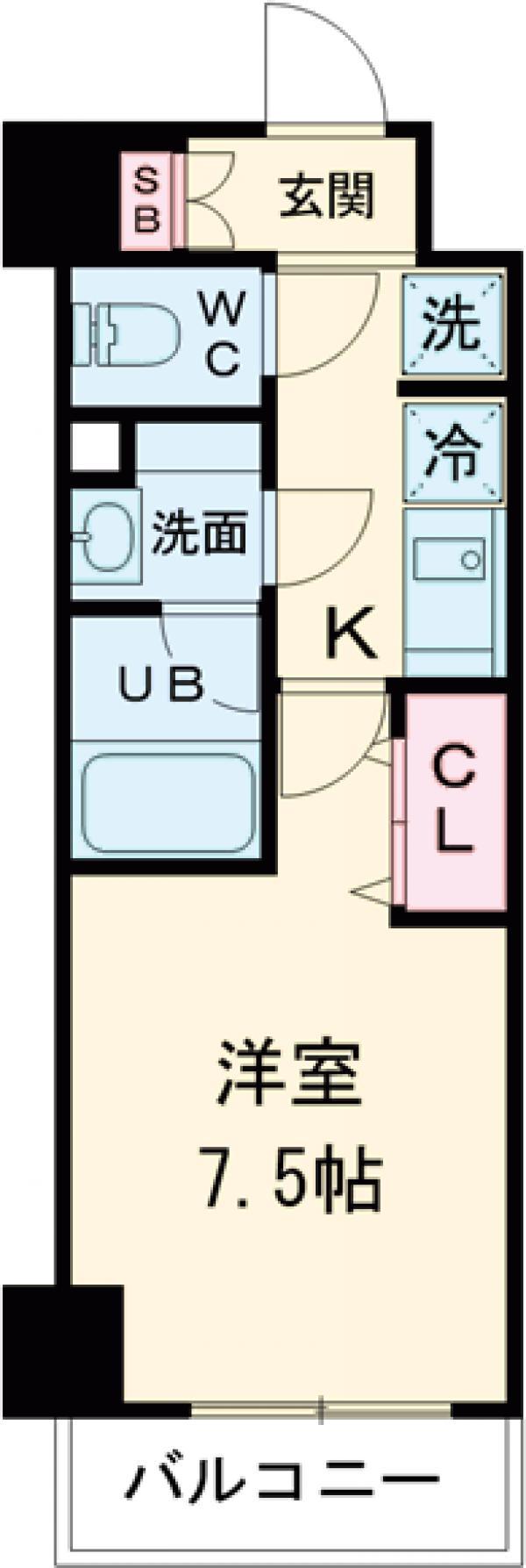 GENOVIA南千住Ⅴskygardenの間取り