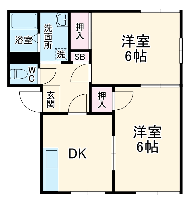 メゾンクレールBの間取り