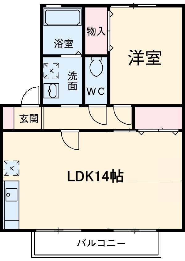 クレージュⅢの間取り