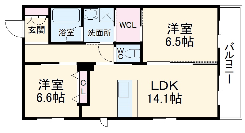 神楽グレース上桂の間取り
