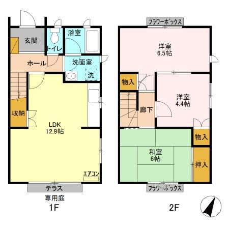 中嶋メゾネットの間取り