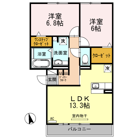 D-room竹谷の間取り