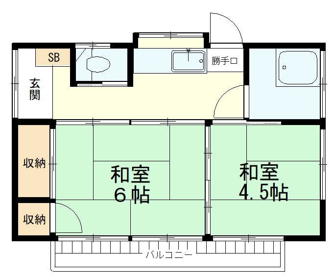 大楽寺貸家の間取り