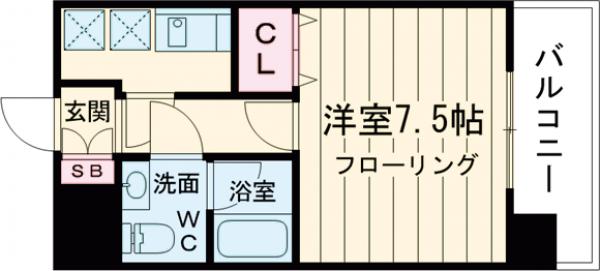 ピュアドームグレース博多の間取り