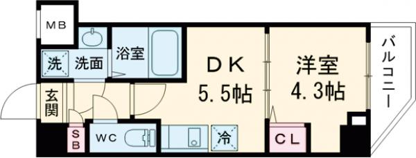 ラフィスタ平和島の間取り
