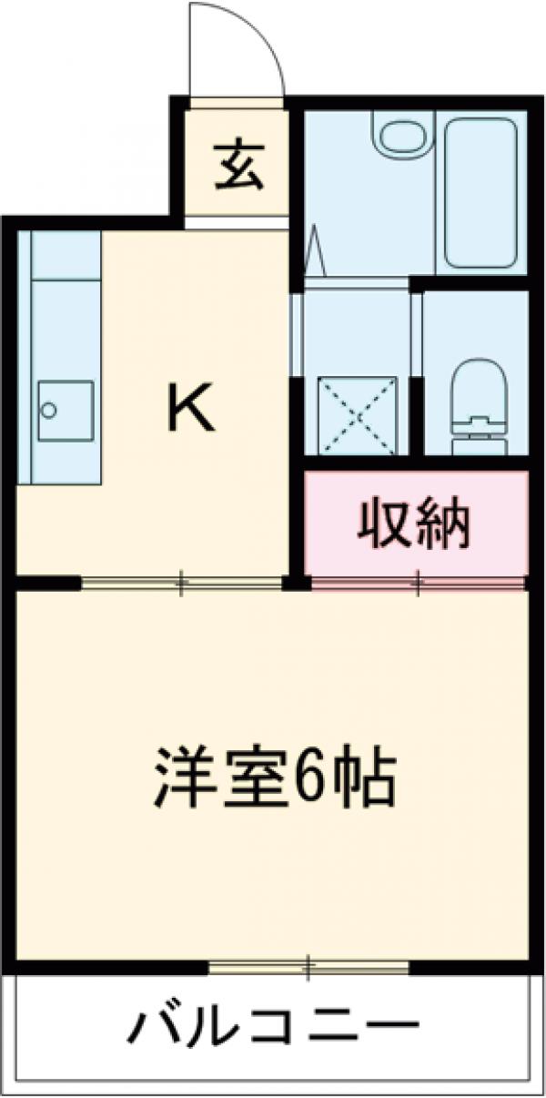 亀有の完工年月(1987年2月)築の賃貸マンションの間取り