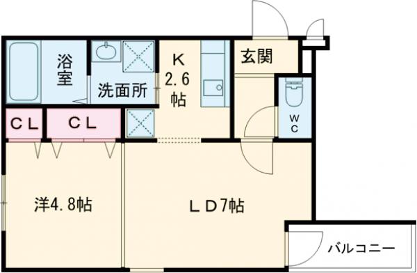 ローズステージ泉大津駅前Ⅲ番館の間取り