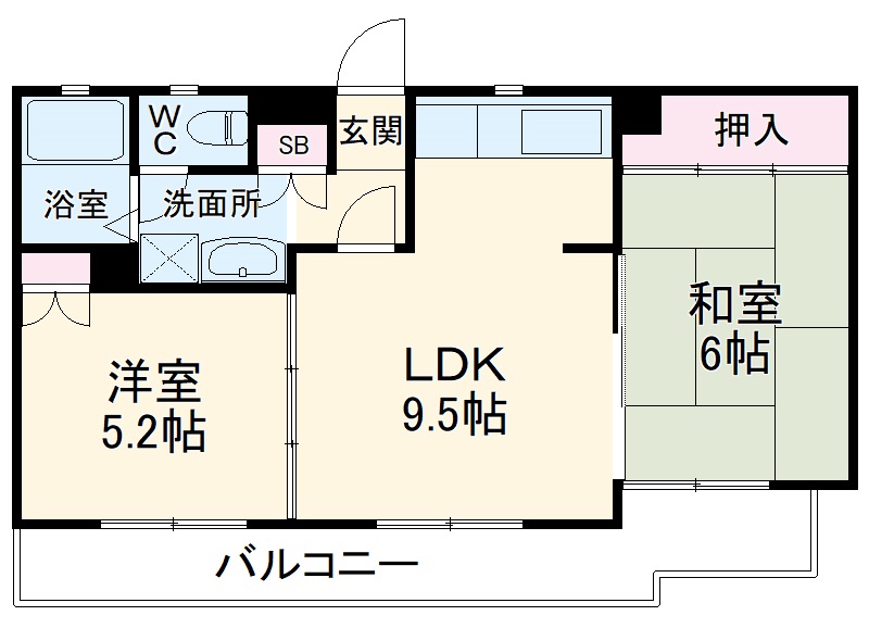 パラツィーナエスタ蛍池の間取り