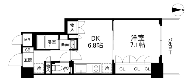 ルネフラッツ谷町四丁目の間取り