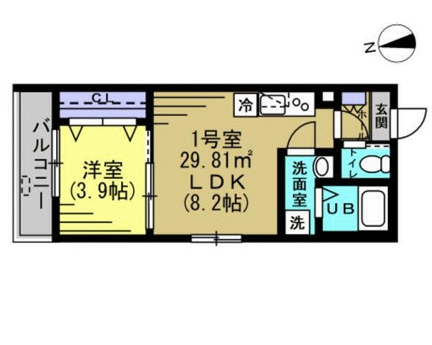 ルアナメゾン馬橋01の間取り